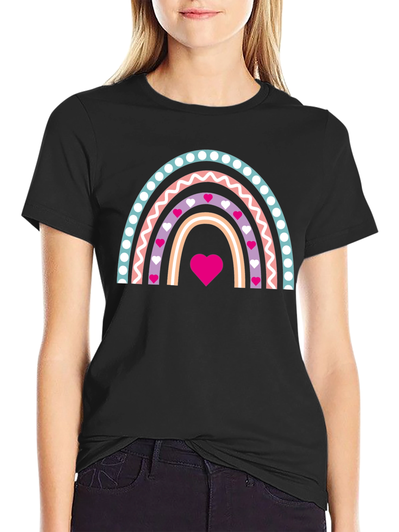 Heart Rainbow Graphic Tee - Love & Pride