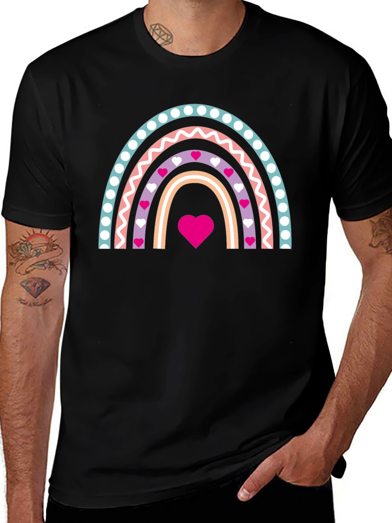 Heart Rainbow Graphic Tee - Love & Pride