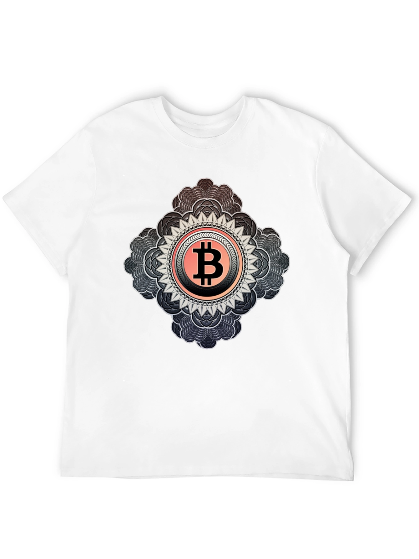 Bitcoin Mandala Graphic Tee - Crypto Inspired Fashion