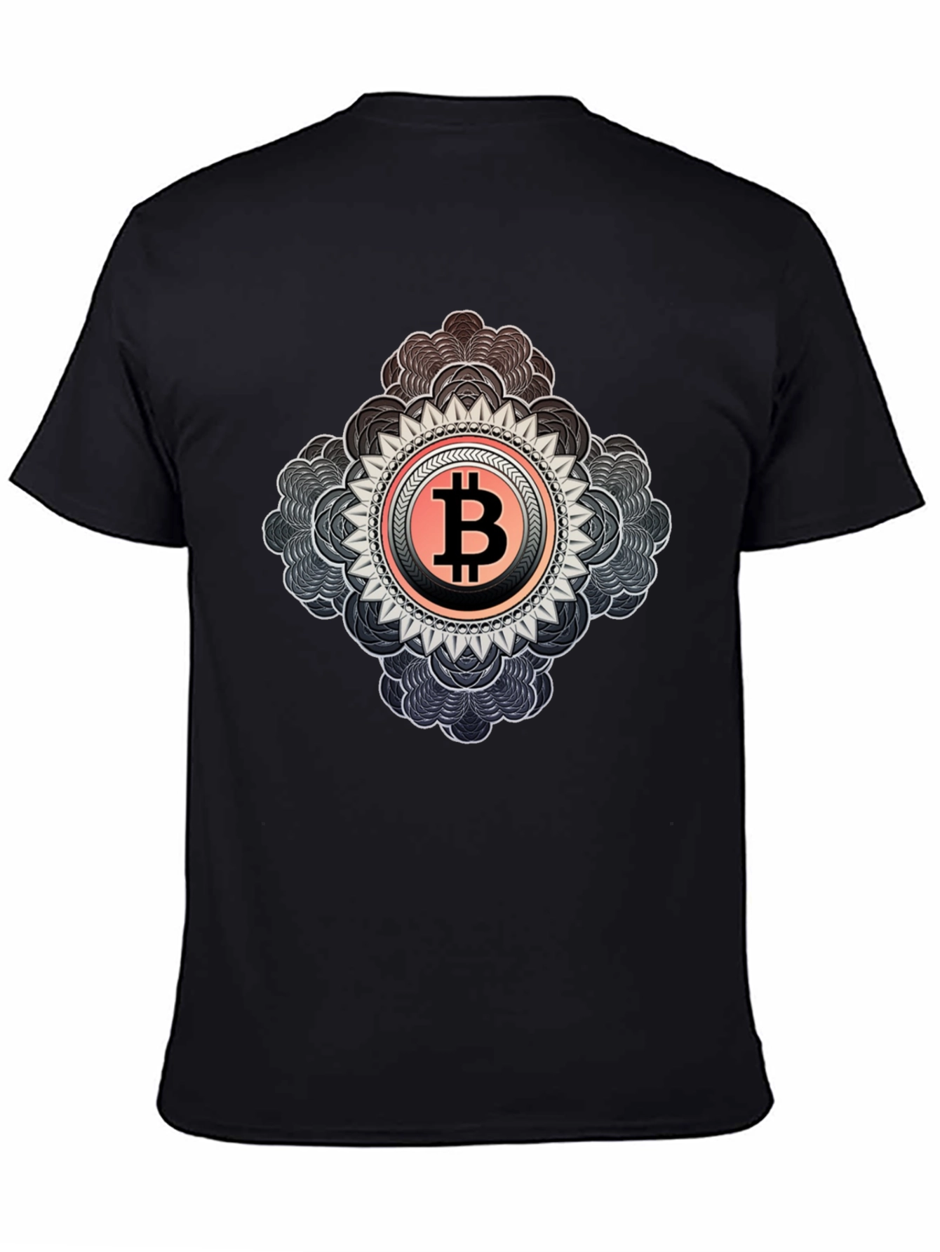 Bitcoin Mandala Graphic Tee - Crypto Inspired Fashion