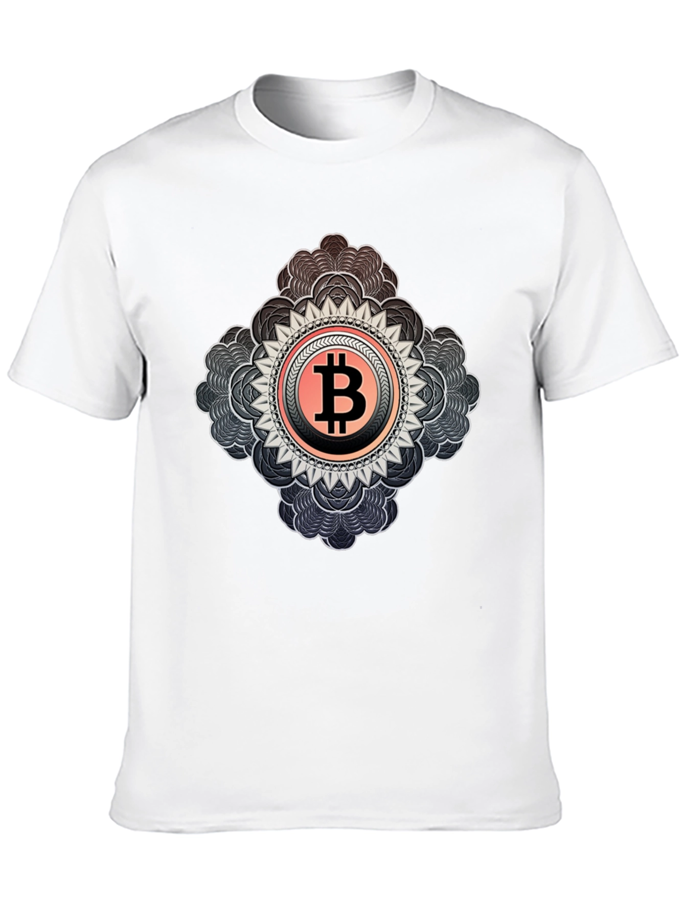 Bitcoin Mandala Graphic Tee - Crypto Inspired Fashion