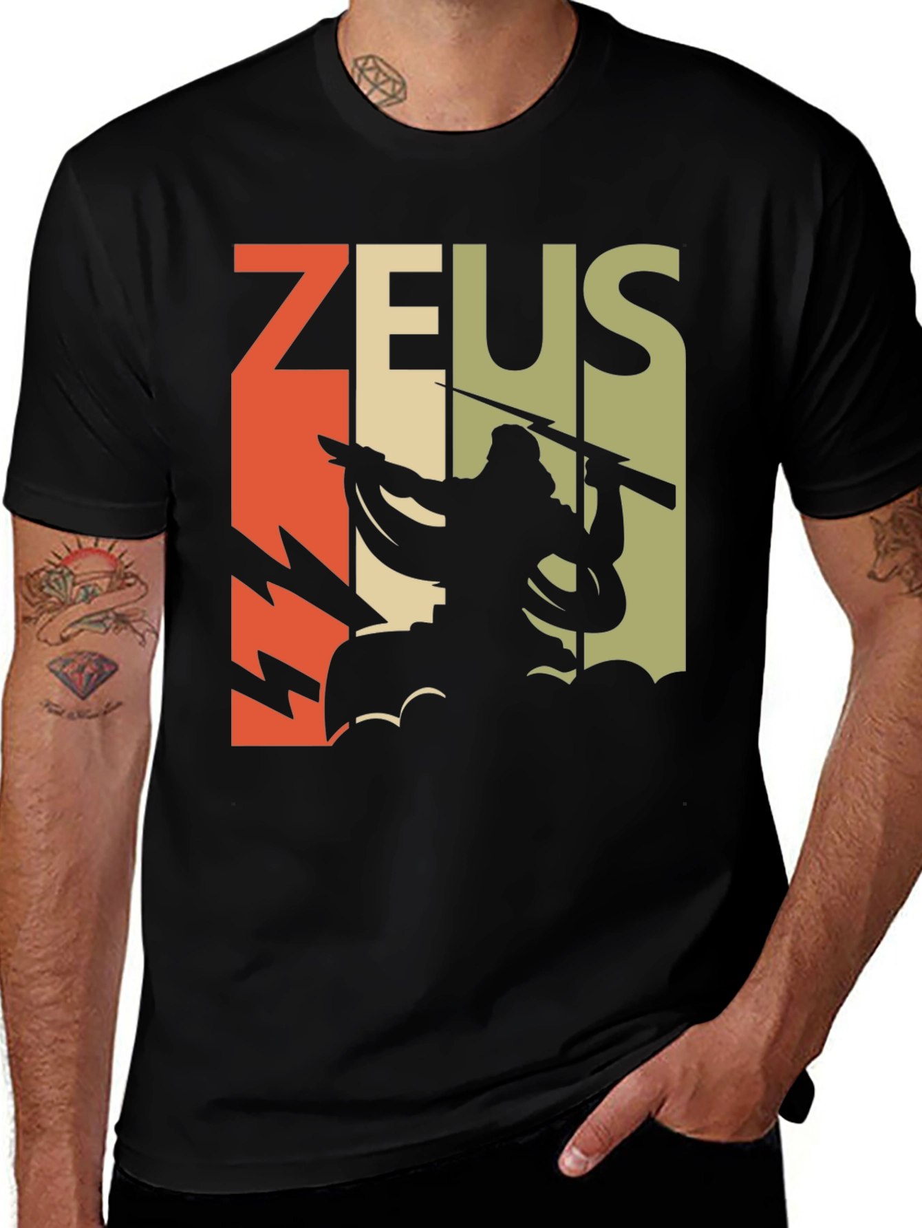 Zeus Graphic T-Shirt - God of Thunder Design