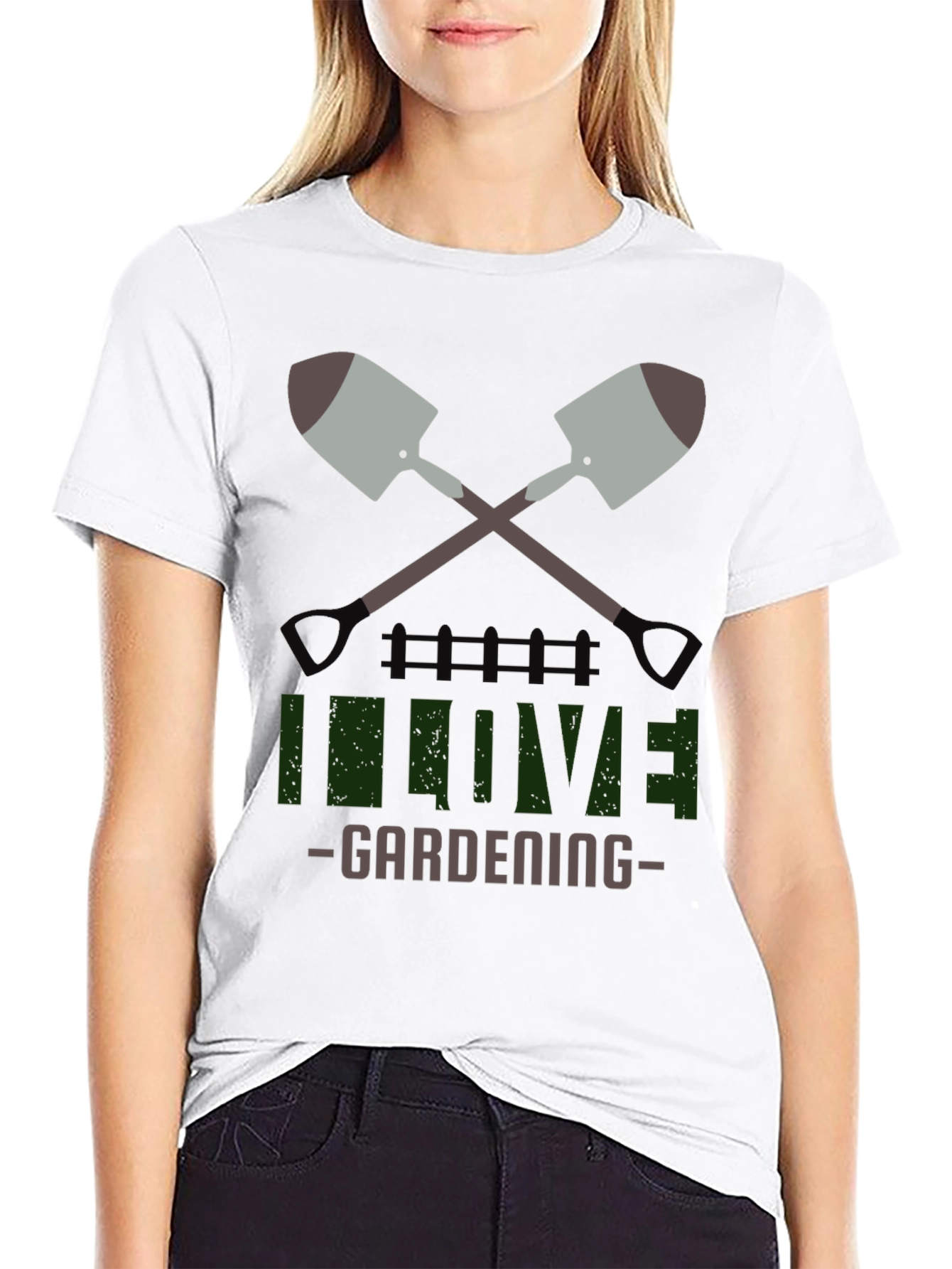 I Love Gardening Black T-Shirt