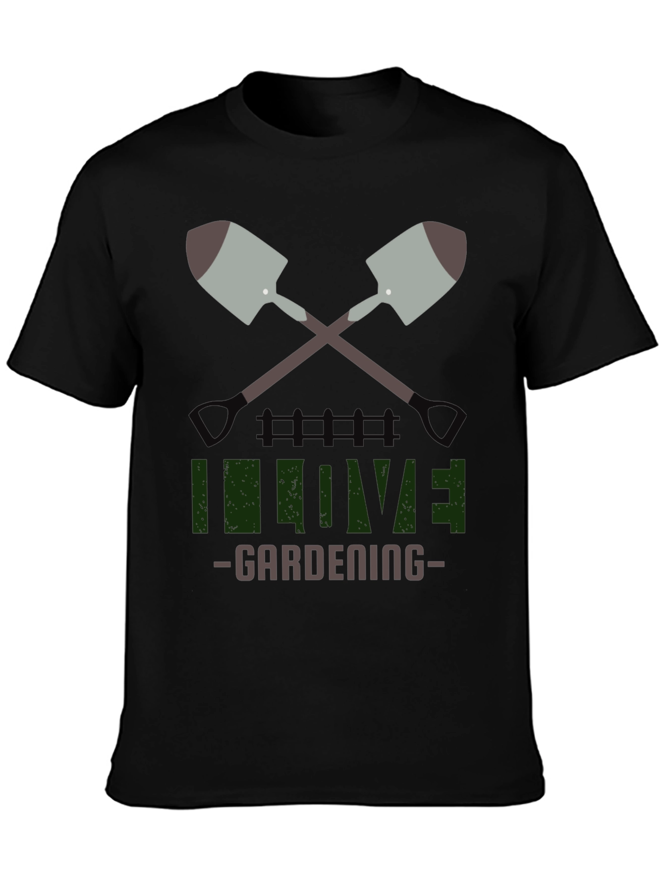 I Love Gardening Black T-Shirt