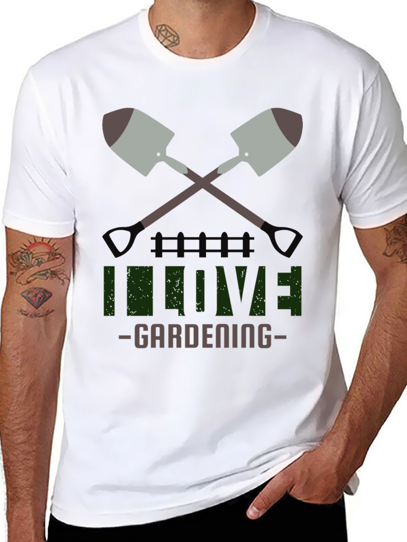 I Love Gardening Black T-Shirt