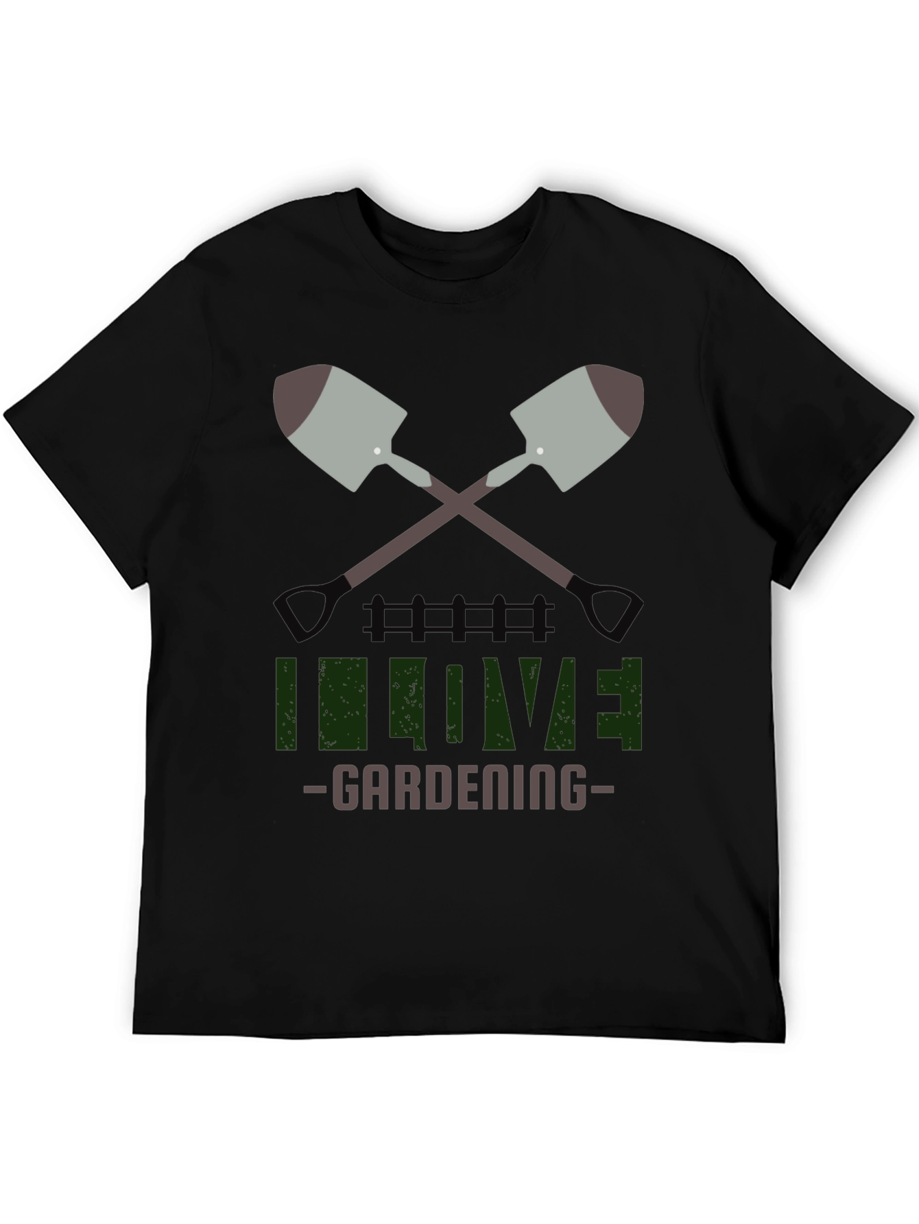 I Love Gardening Black T-Shirt
