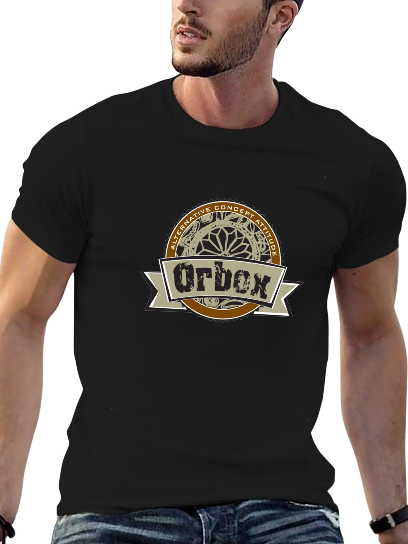 Orbox Alternative Concept Attitude Graphic T-Shirt