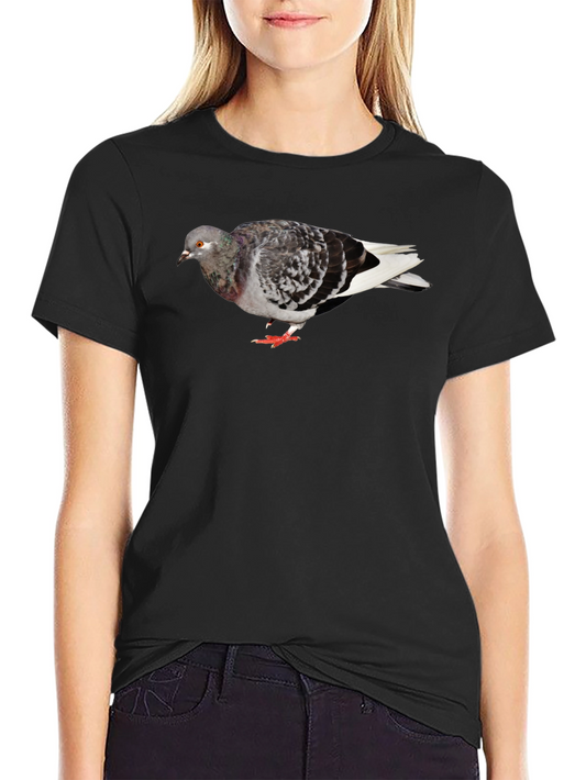 Pigeon Graphic Black T-Shirt