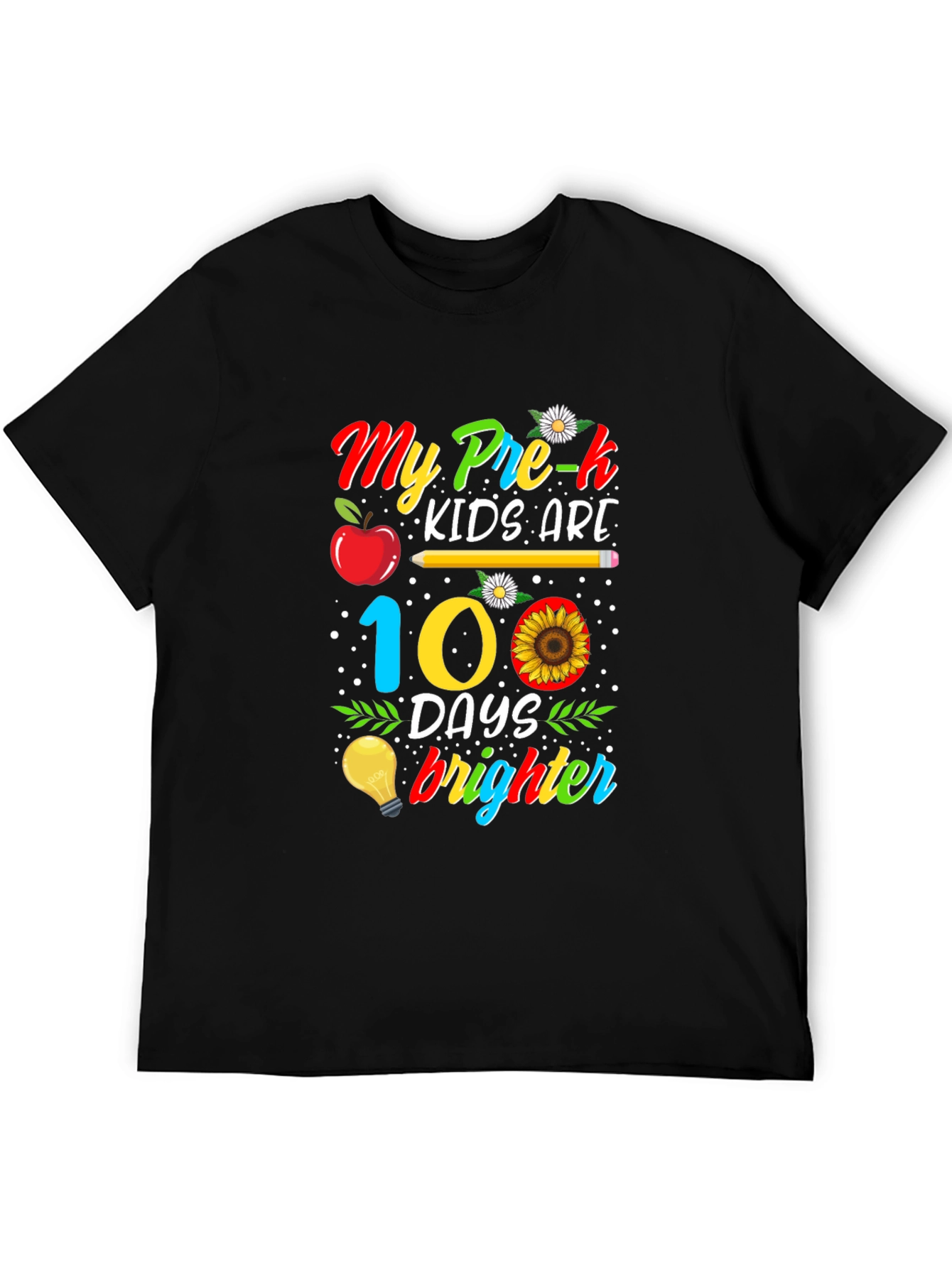 Pre-K 100 Days Brighter T-Shirt