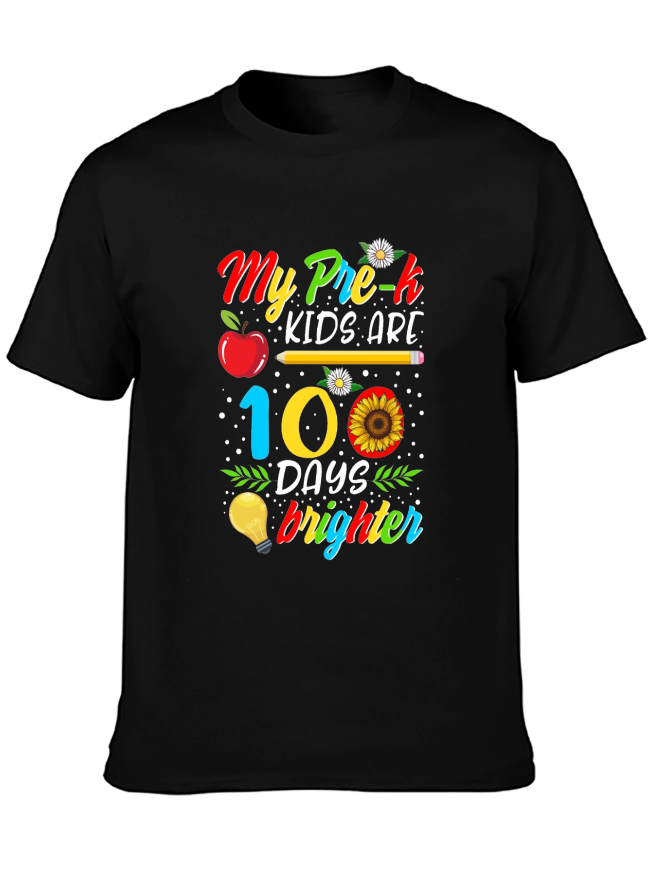 Pre-K 100 Days Brighter T-Shirt