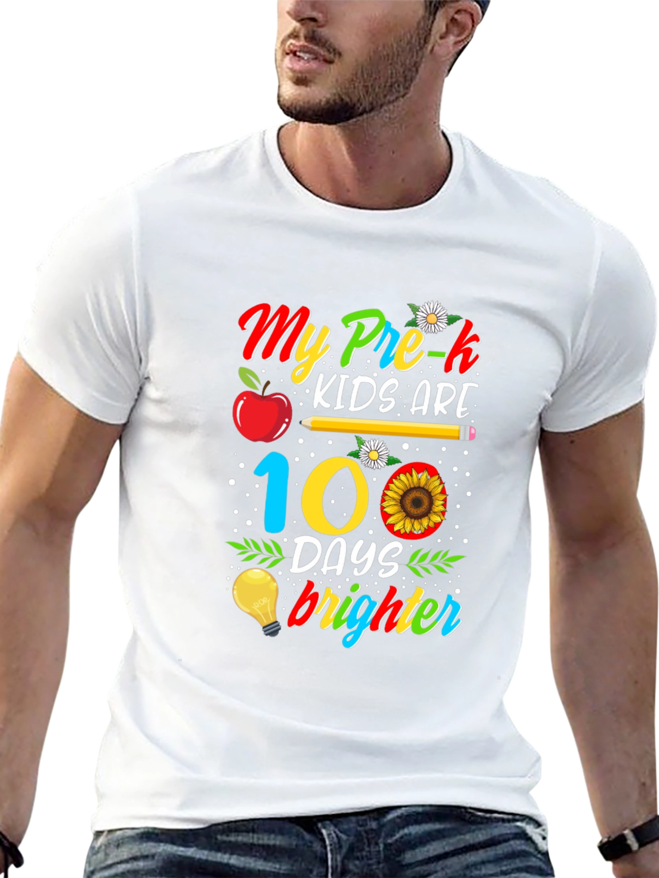 Pre-K 100 Days Brighter T-Shirt
