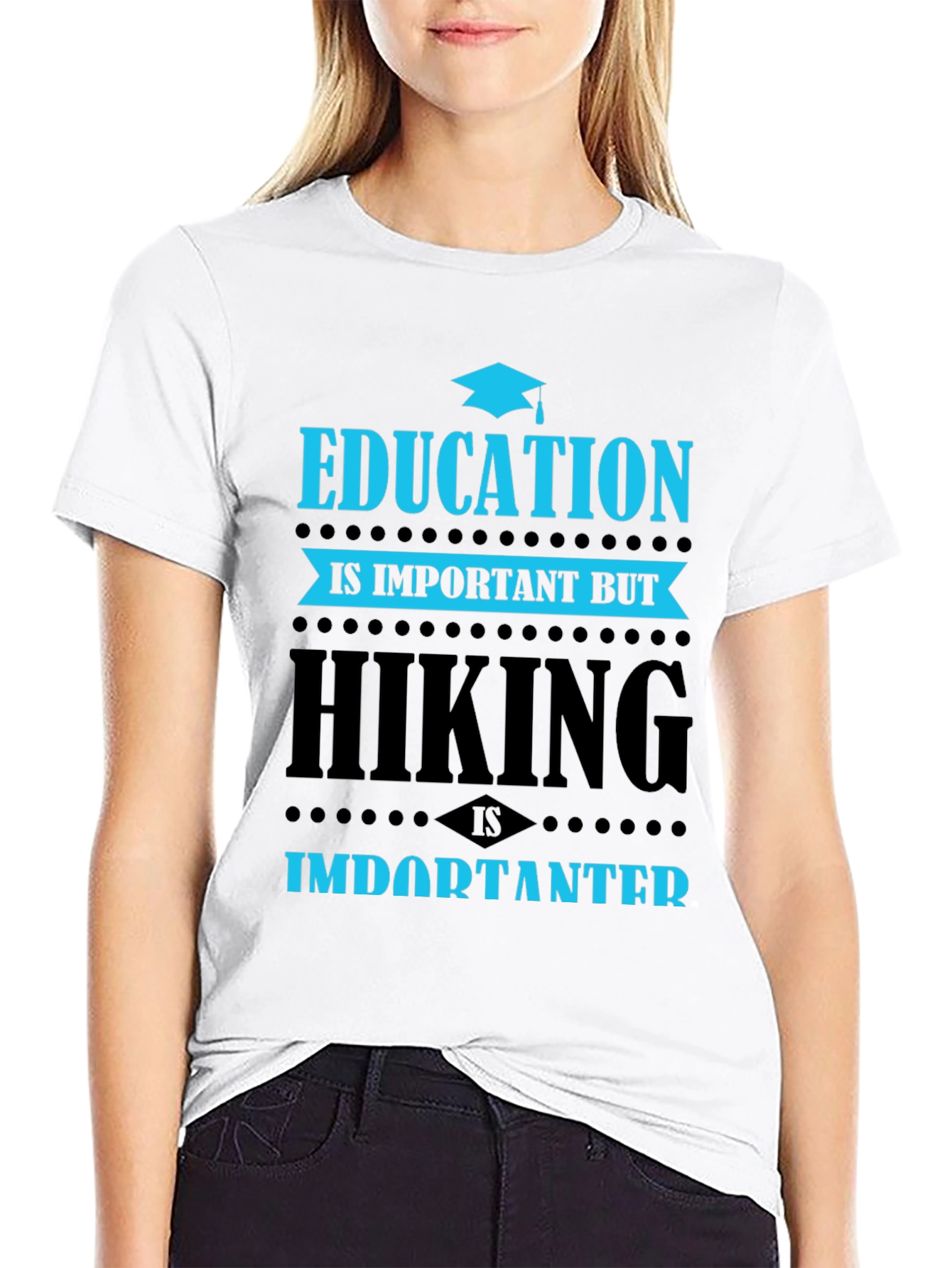 Education vs. Hiking Graphic Tee