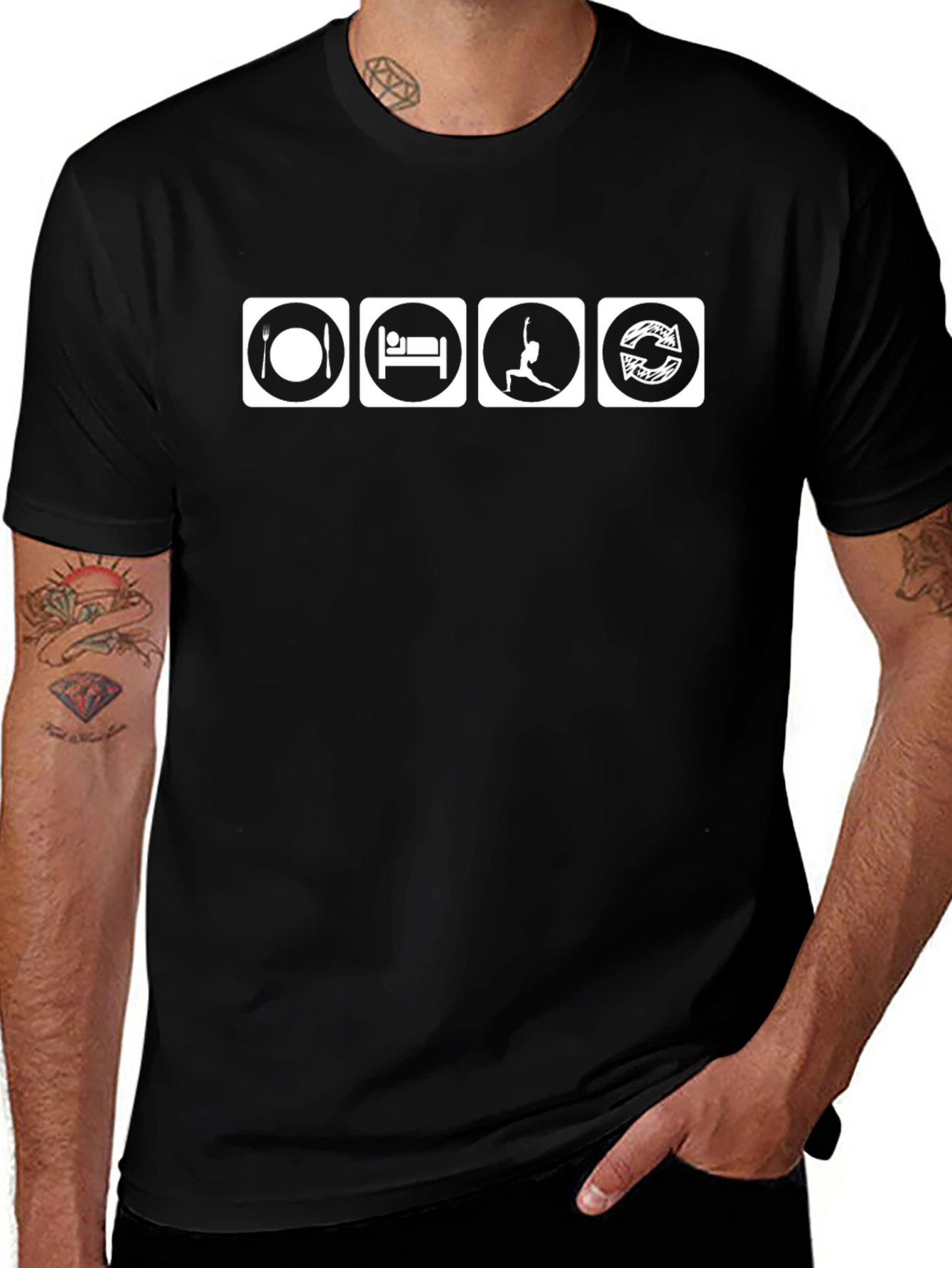 Eat Sleep Yoga Repeat T-Shirt
