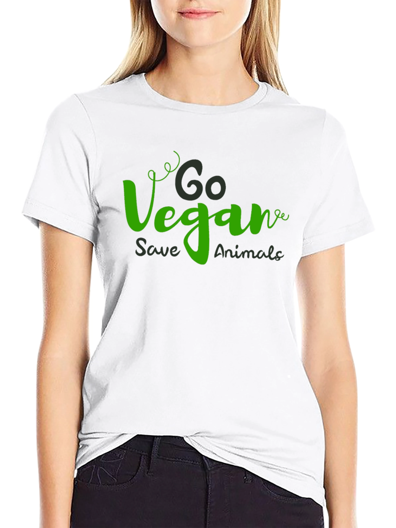 Go Vegan Save Animals Graphic Tee