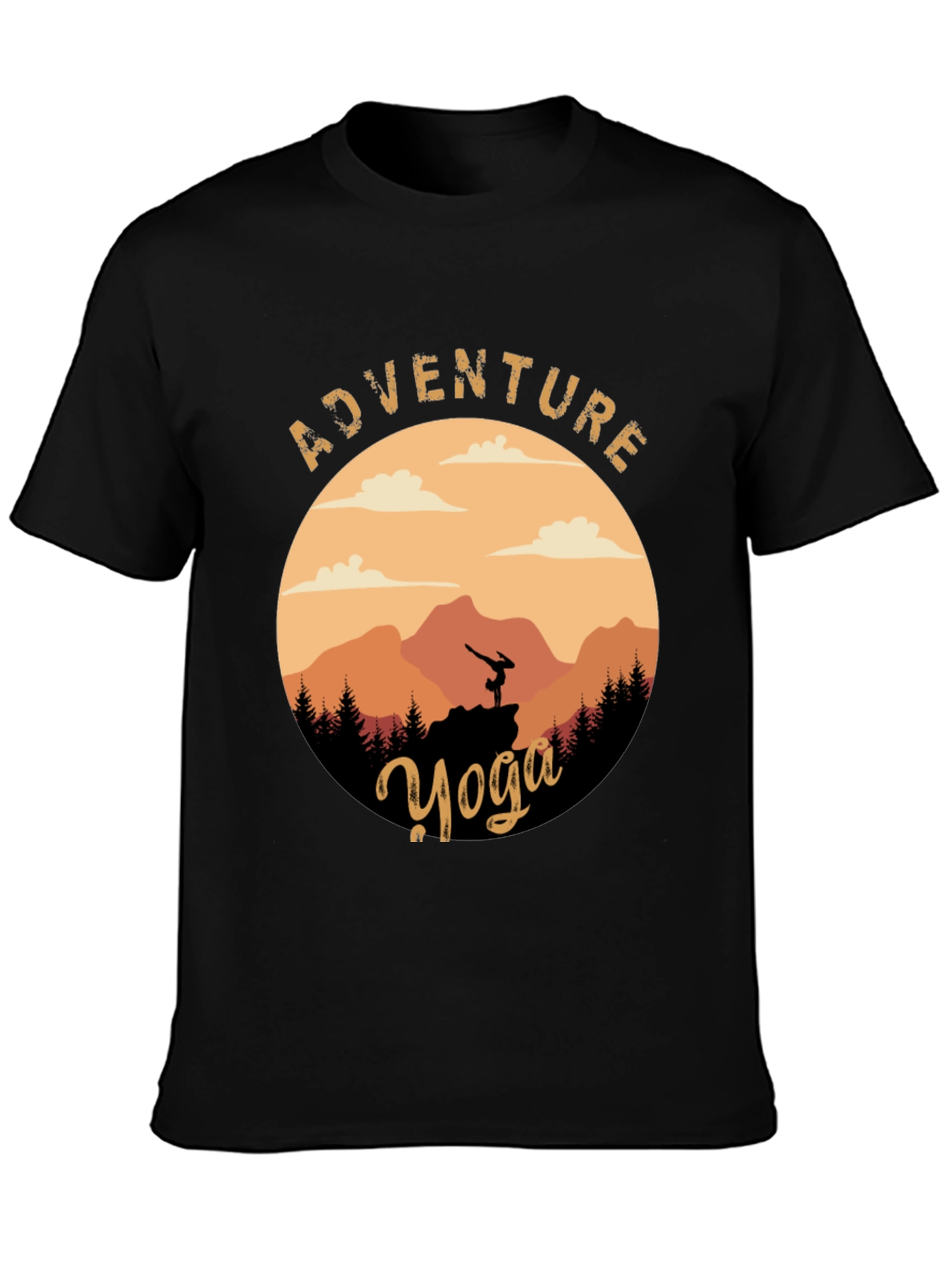Adventure Yoga Graphic Tee - Nature & Fitness
