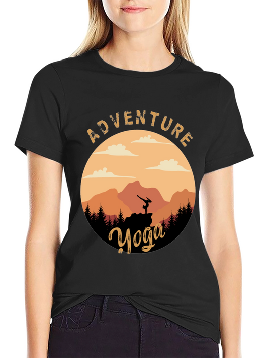 Adventure Yoga Graphic Tee - Nature & Fitness
