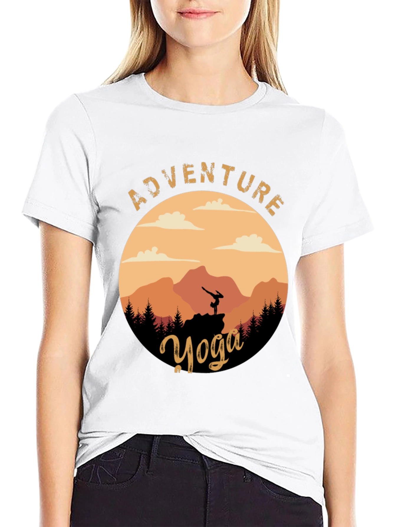 Adventure Yoga Graphic Tee - Nature & Fitness