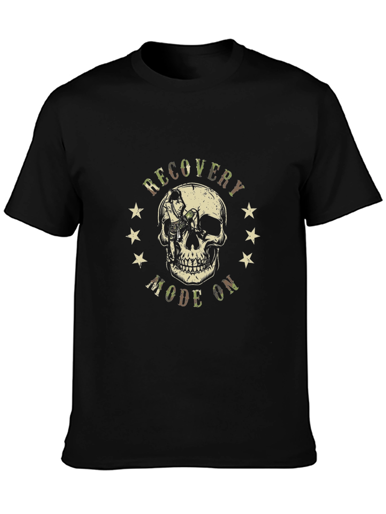 Recovery Mode On Skull Graphic T-Shirt