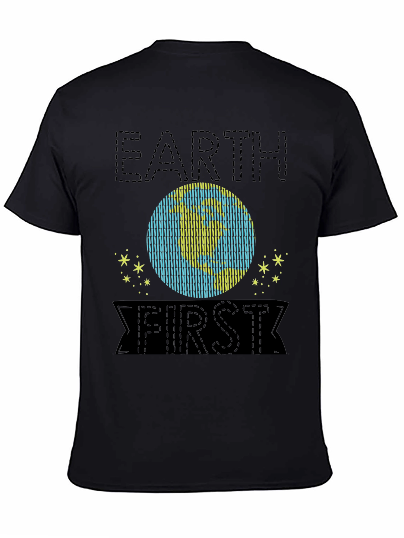 Earth First Graphic Tee - Black Cotton Shirt