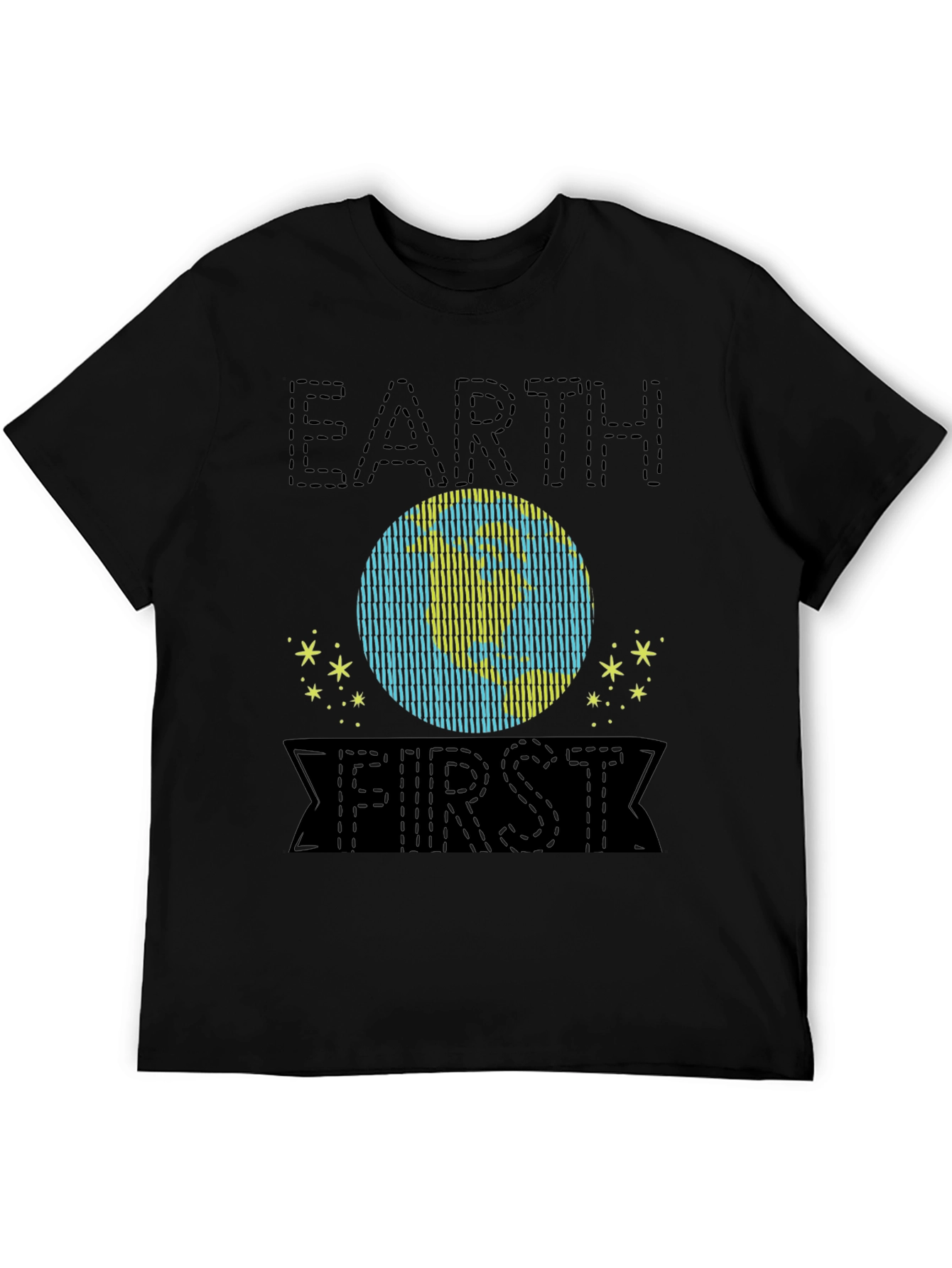 Earth First Graphic Tee - Black Cotton Shirt