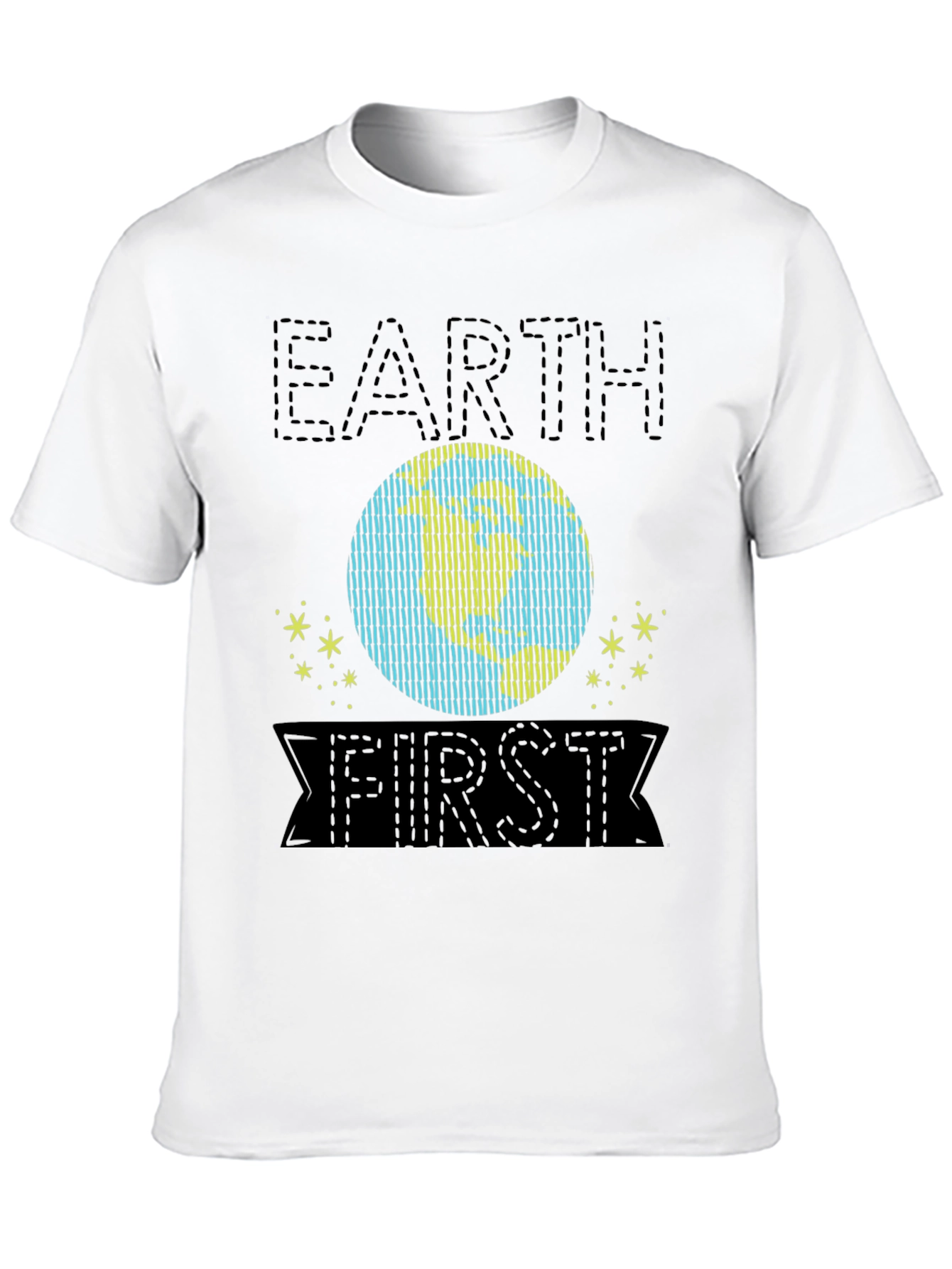 Earth First Graphic Tee - Black Cotton Shirt