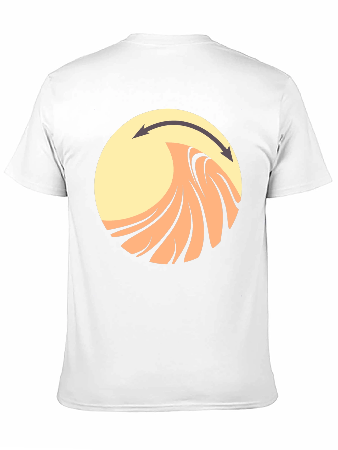 Abstract Wave Graphic Tee - Black