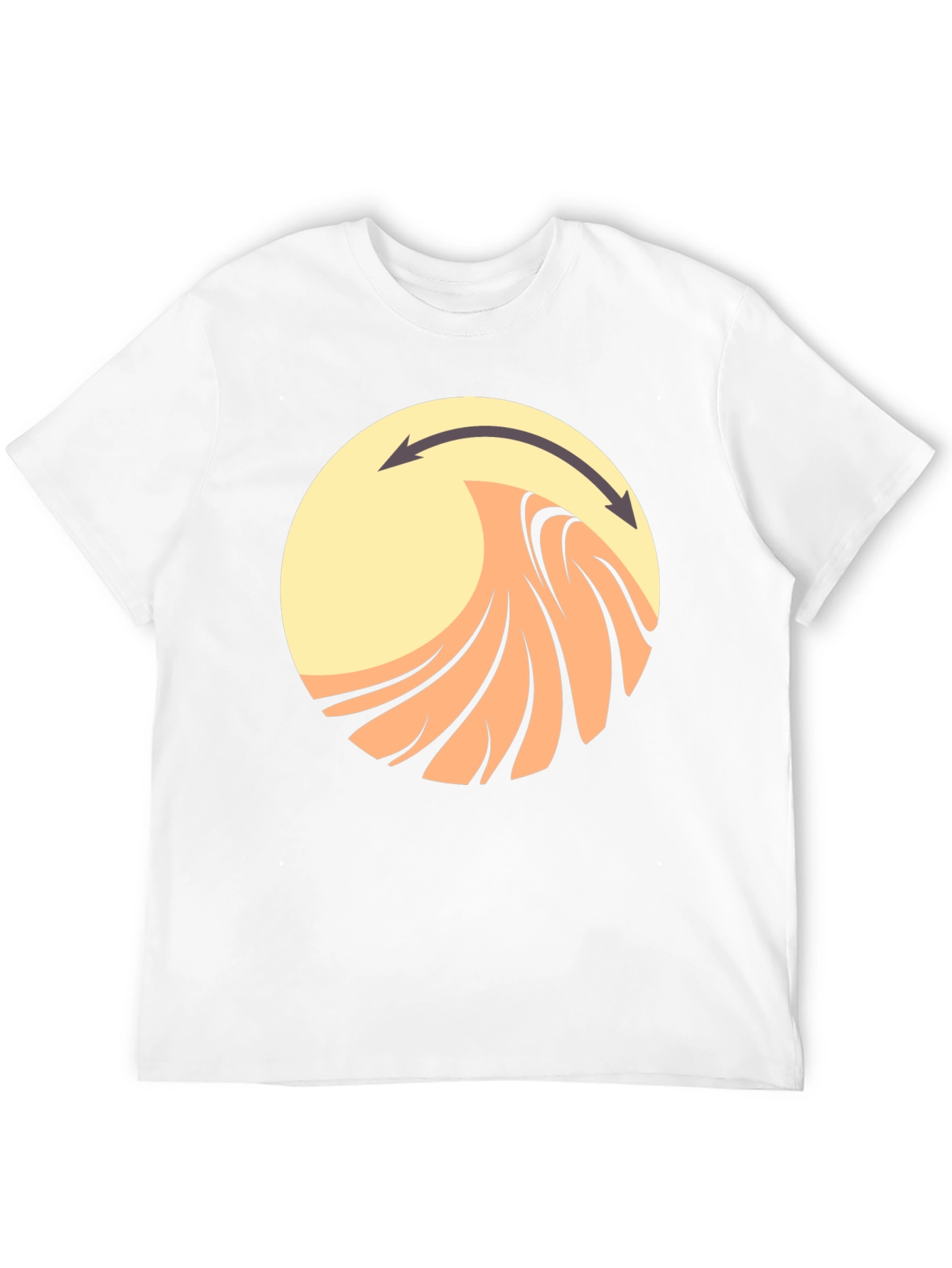 Abstract Wave Graphic Tee - Black