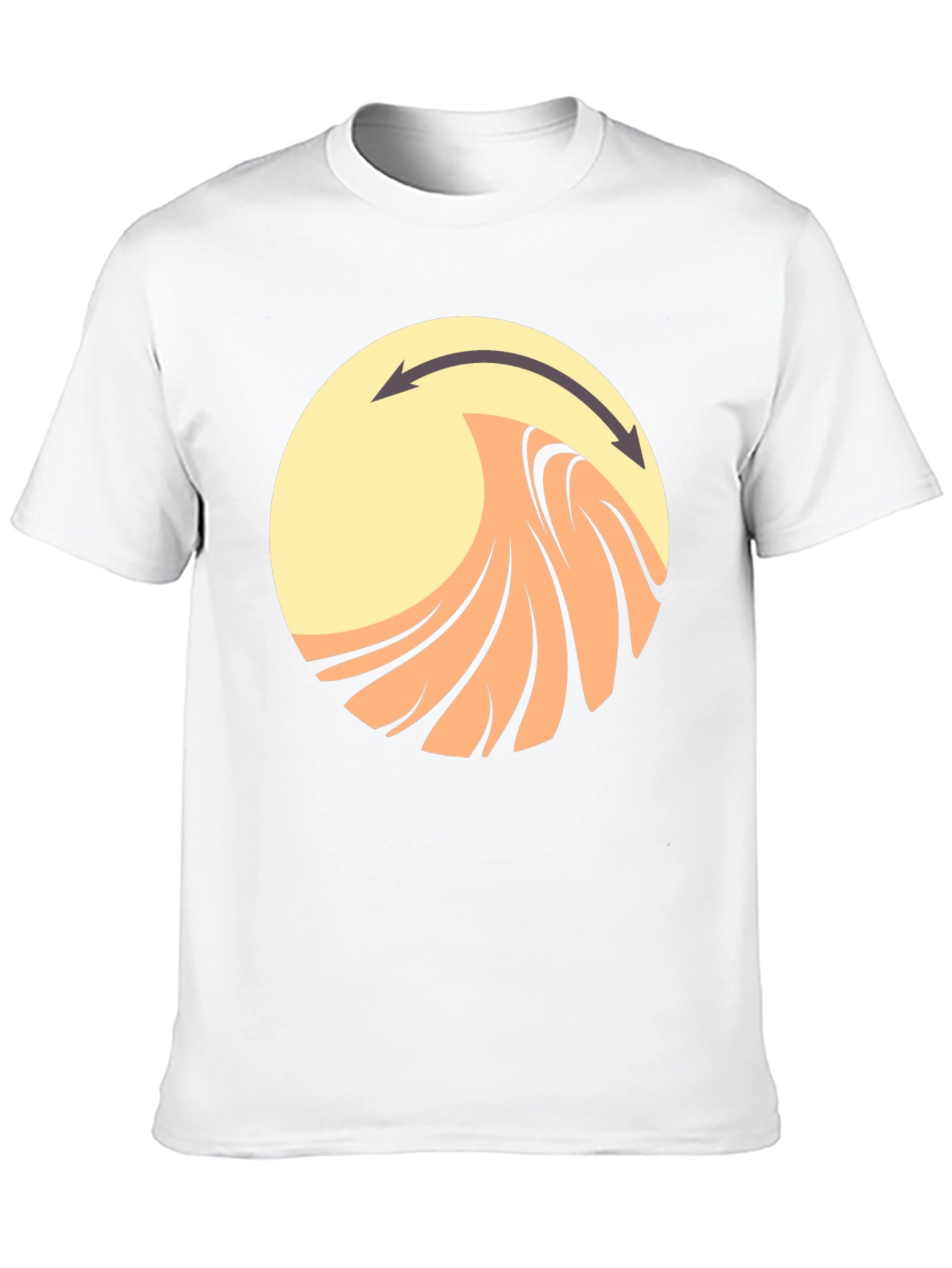 Abstract Wave Graphic Tee - Black