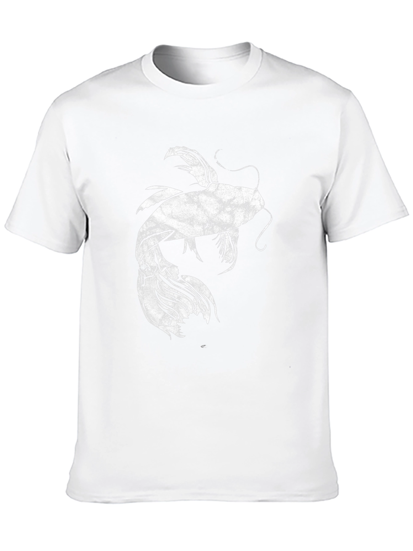Koi Fish Graphic Tee - Stylish Mens Black T-Shirt