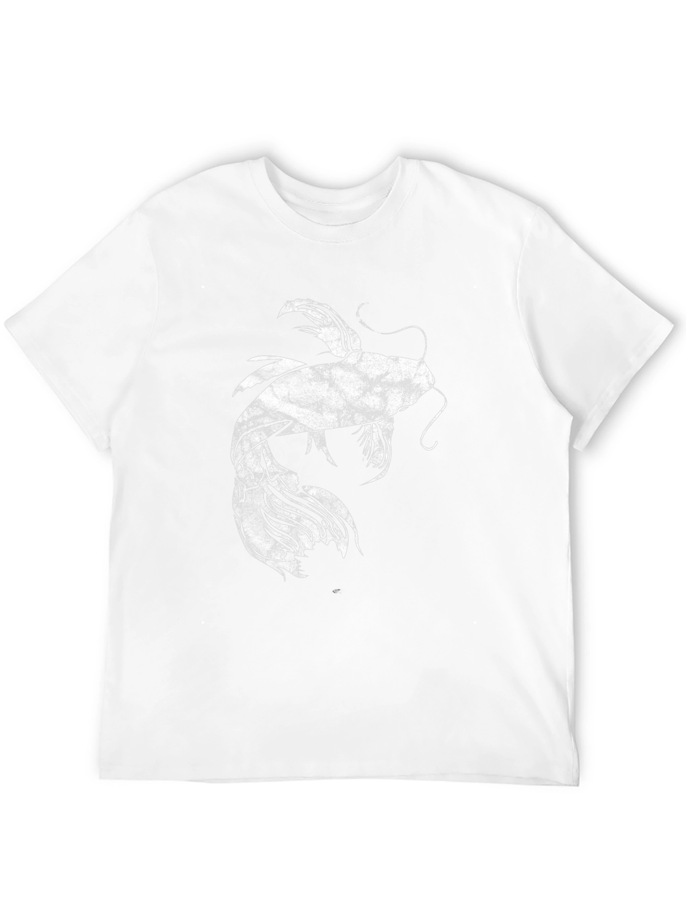 Koi Fish Graphic Tee - Stylish Mens Black T-Shirt