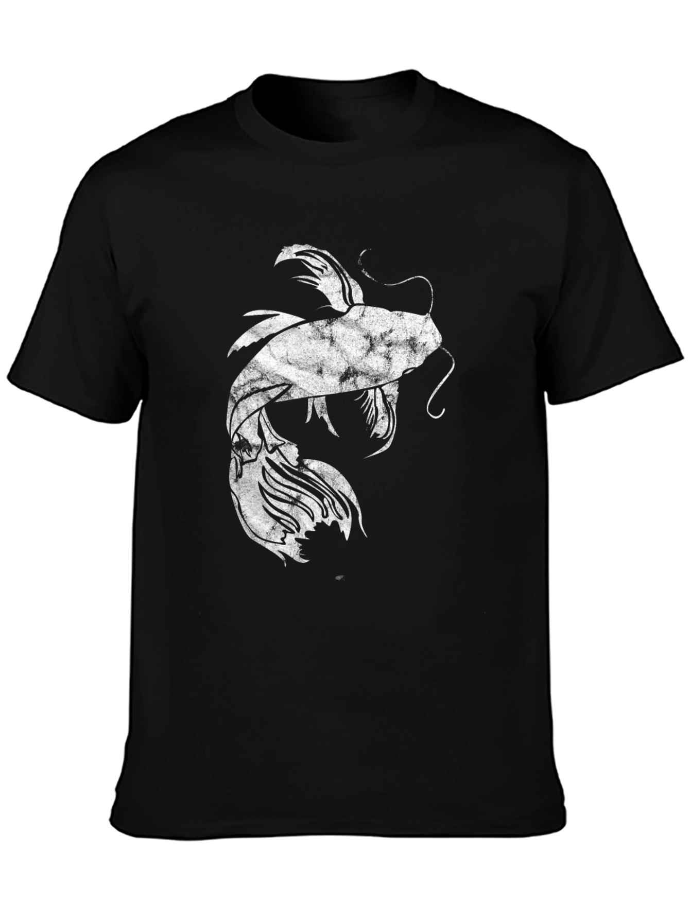 Koi Fish Graphic Tee - Stylish Mens Black T-Shirt