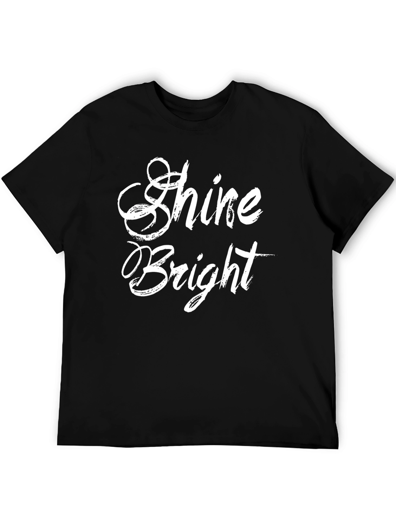 Shine Bright Black T-Shirt - Stylish Casual Tee