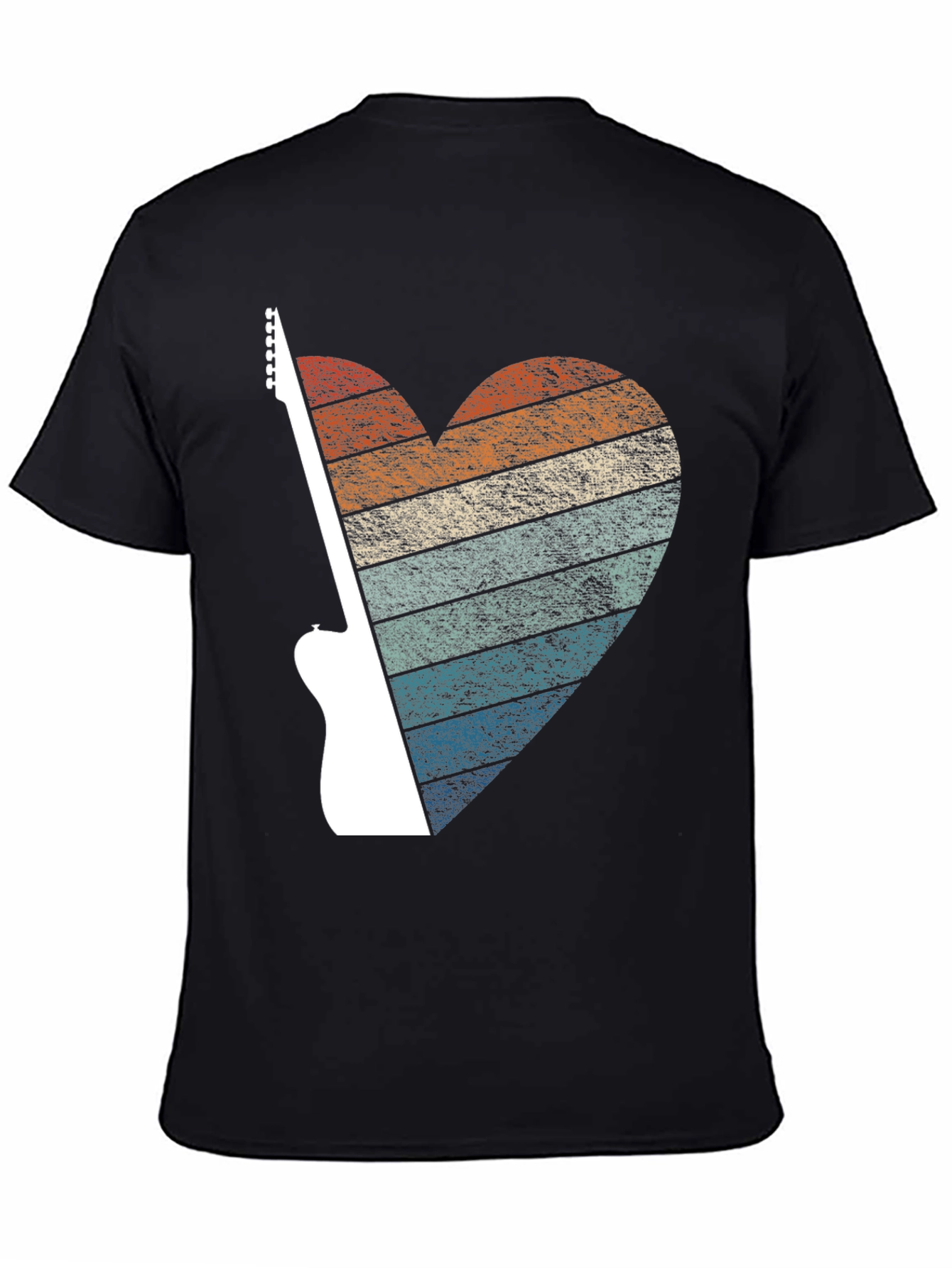 Retro Guitar Heart Graphic Tee