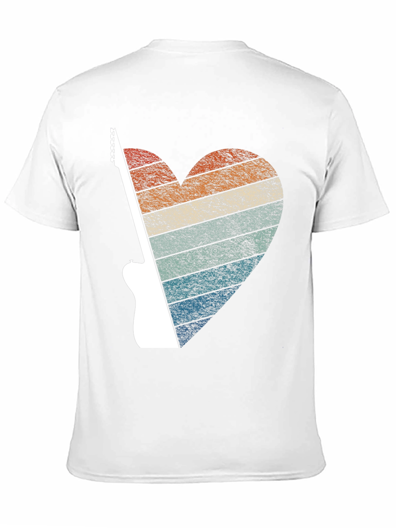 Retro Guitar Heart Graphic Tee