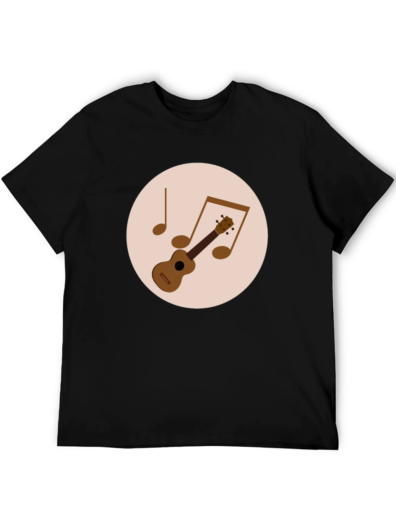 Ukulele Graphic Tee - Black Music Lover T-Shirt