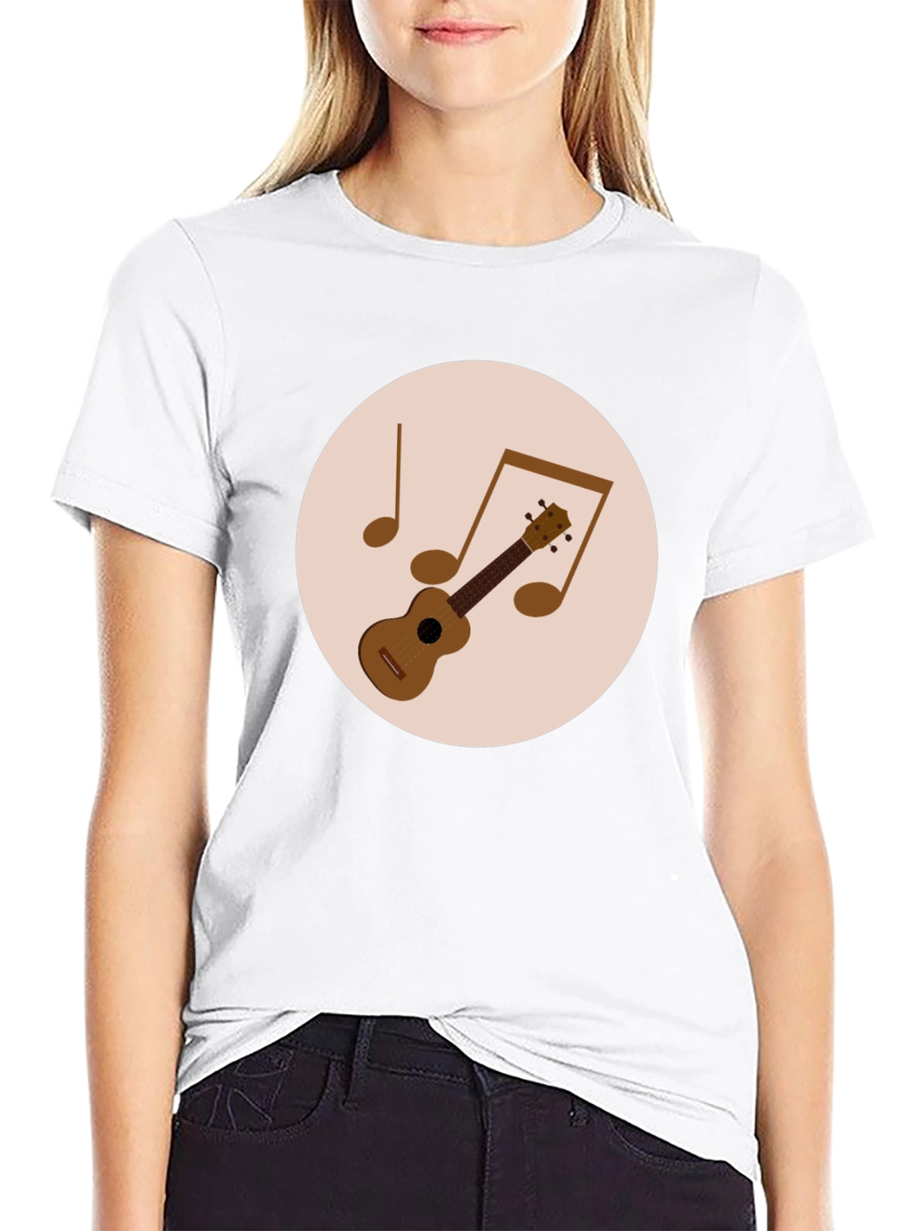 Ukulele Graphic Tee - Black Music Lover T-Shirt