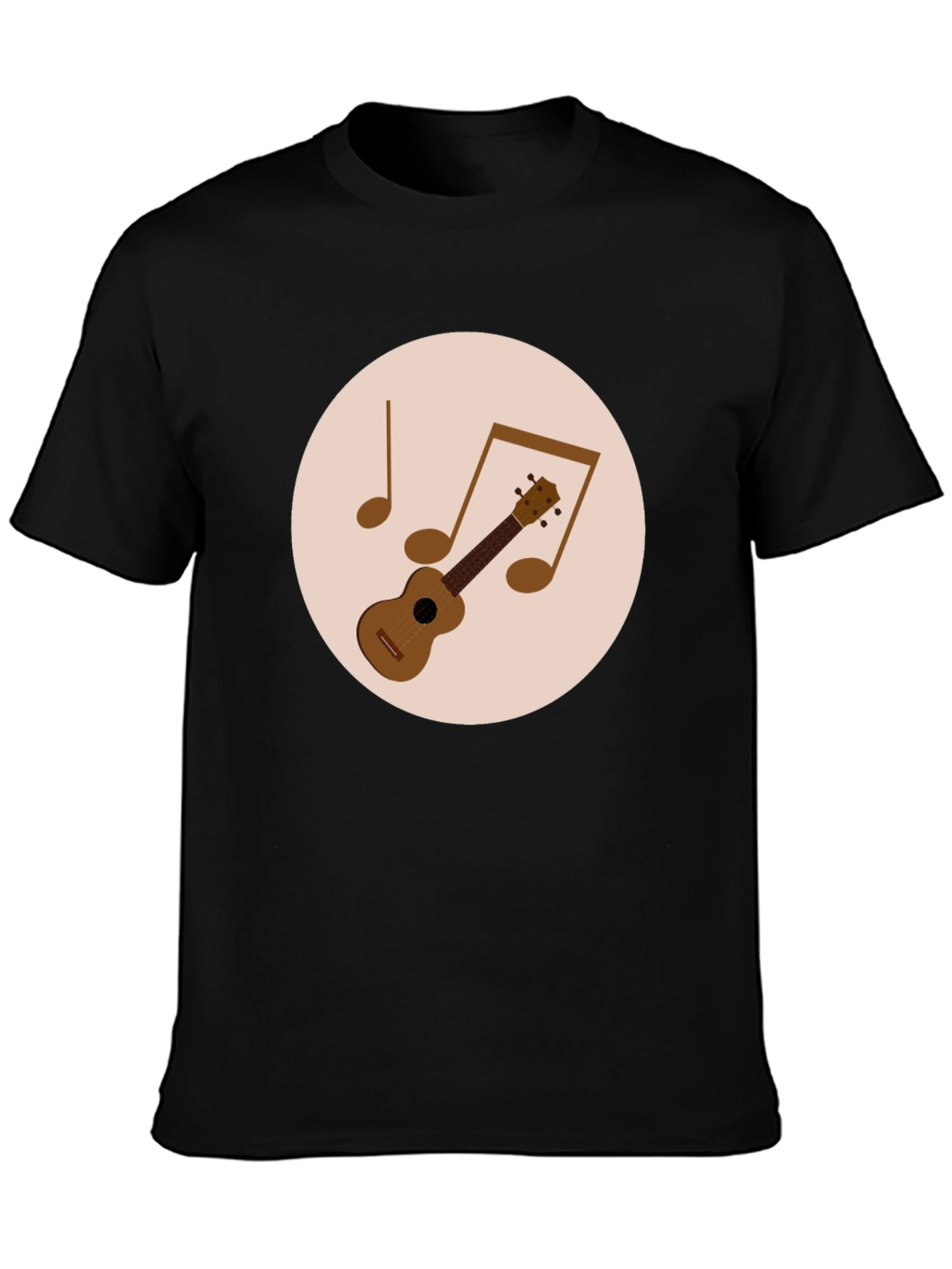 Ukulele Graphic Tee - Black Music Lover T-Shirt