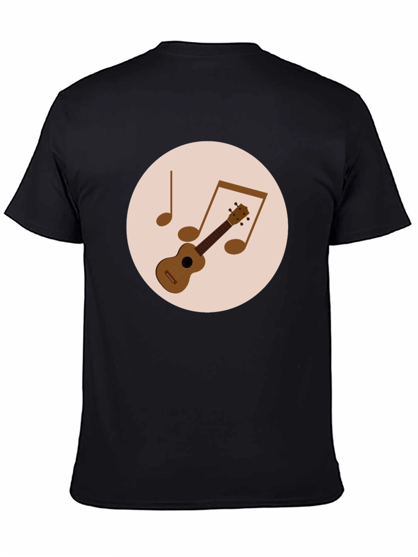 Ukulele Graphic Tee - Black Music Lover T-Shirt
