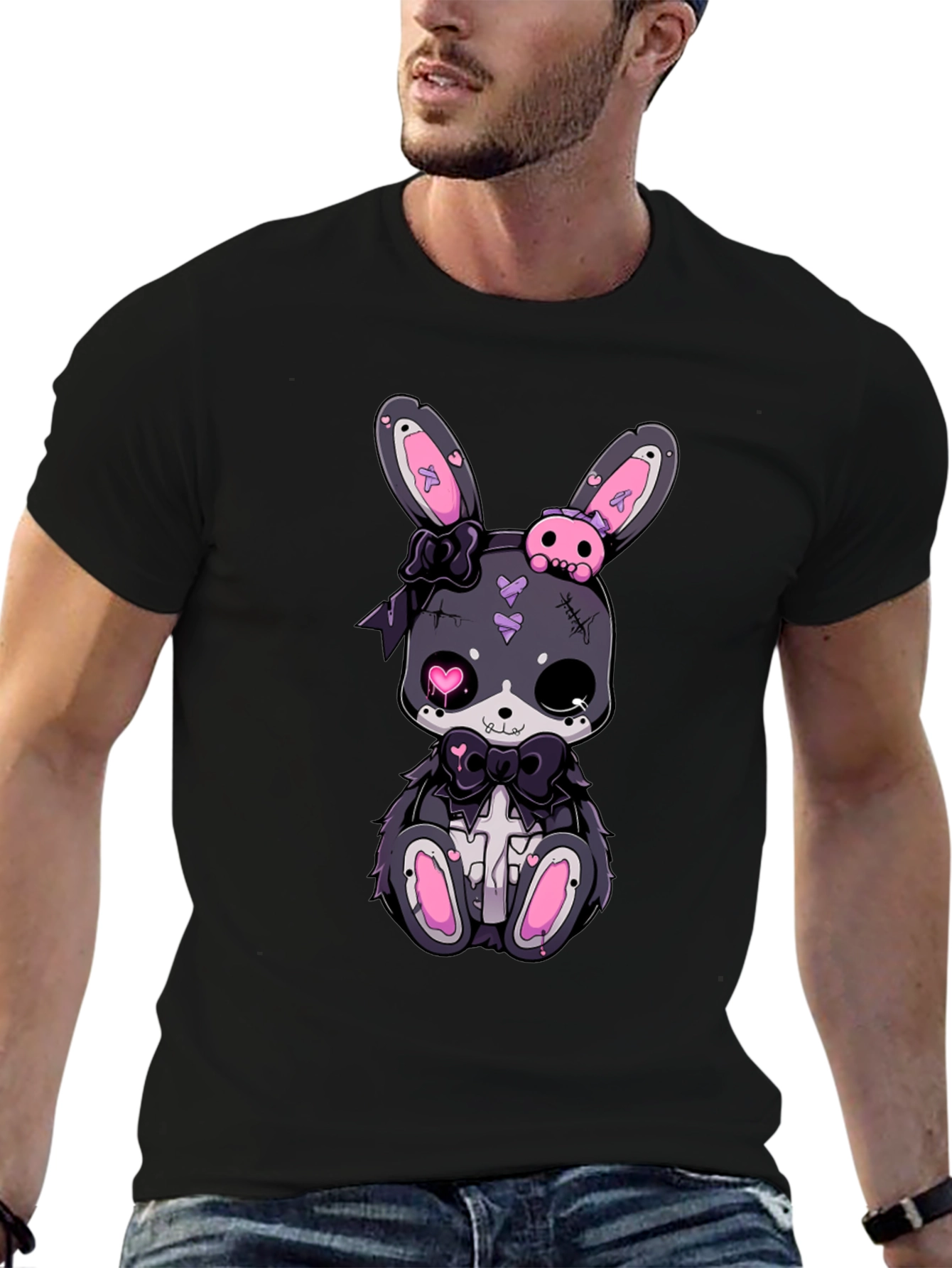 Gothic Bunny T-Shirt - Cute Creepy Style