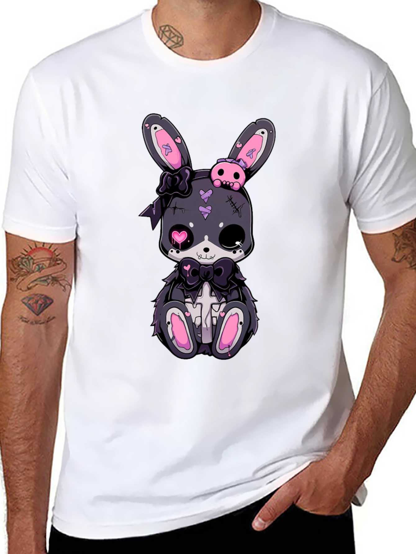 Gothic Bunny T-Shirt - Cute Creepy Style