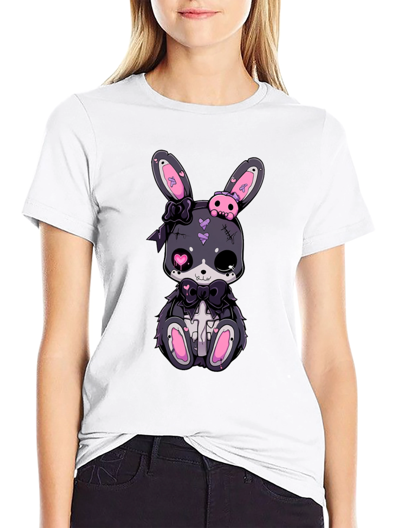 Gothic Bunny T-Shirt - Cute Creepy Style