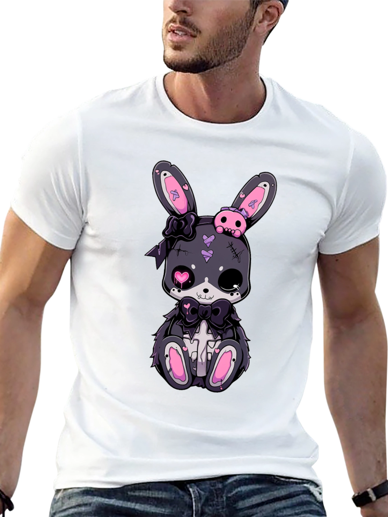 Gothic Bunny T-Shirt - Cute Creepy Style