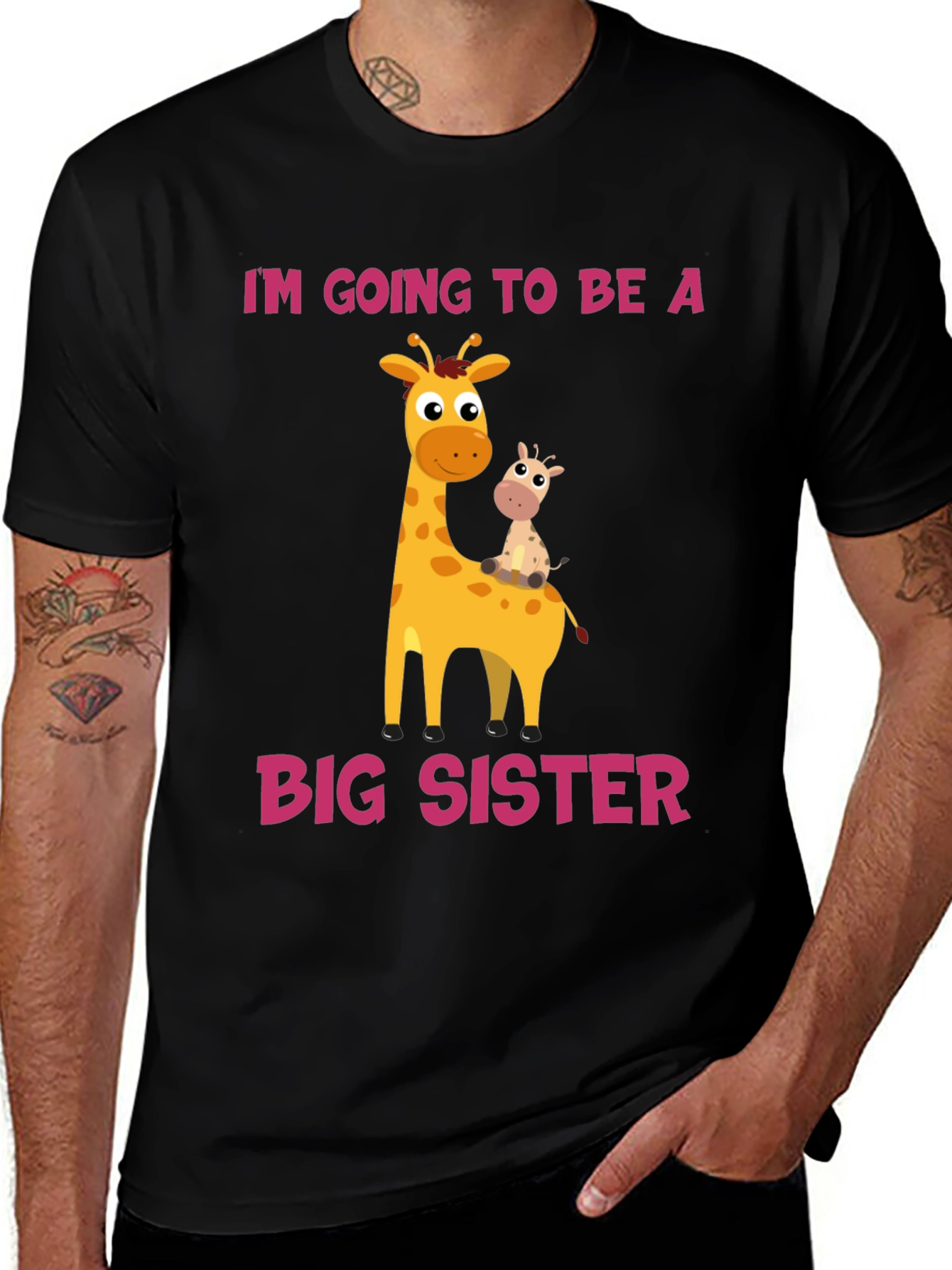 Im Going To Be A Big Sister Giraffe T-Shirt