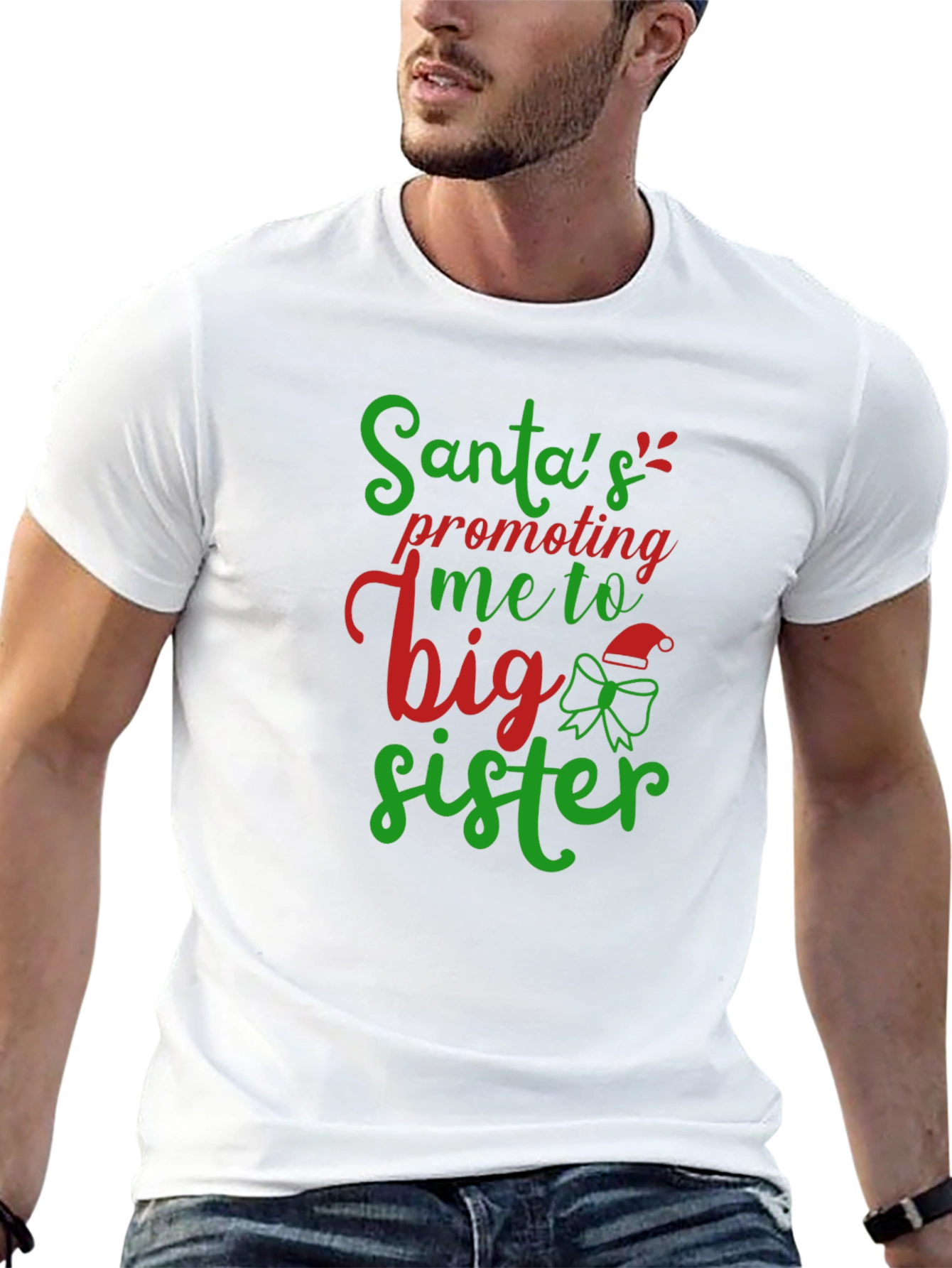 Santas Promoting Me to Big Sister T-Shirt