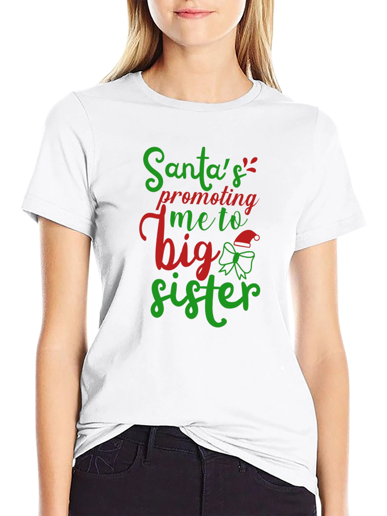 Santas Promoting Me to Big Sister T-Shirt