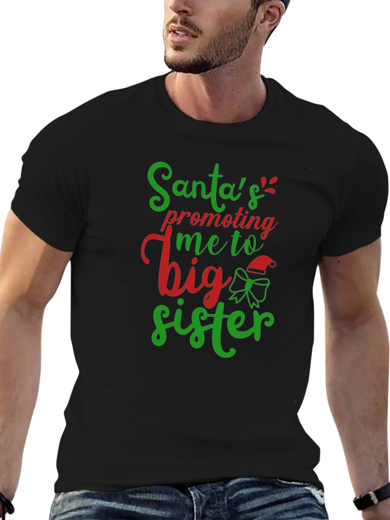 Santas Promoting Me to Big Sister T-Shirt