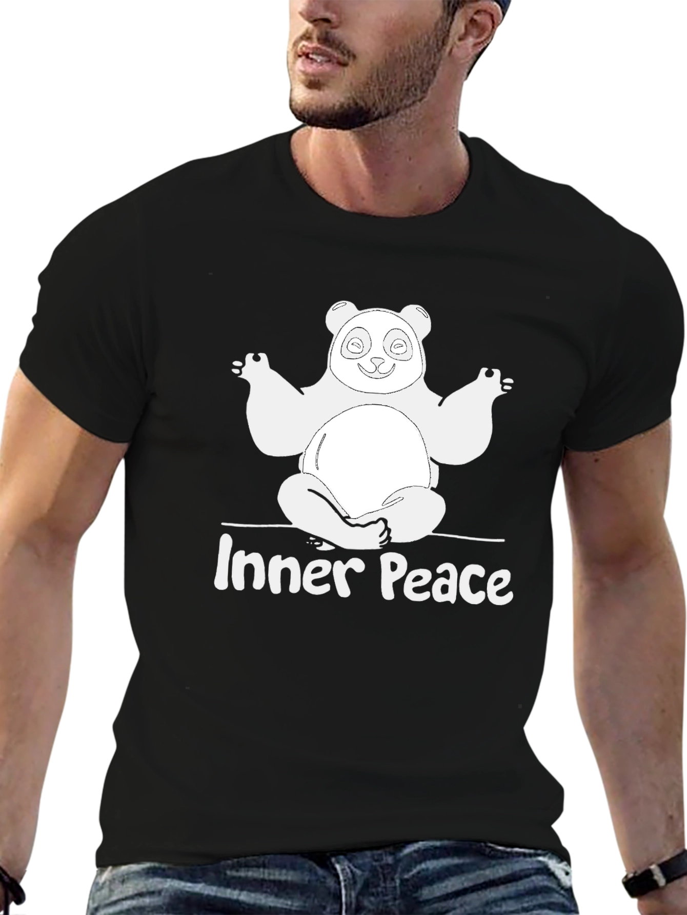 Inner Peace Panda Graphic Tee - Relaxed Fit
