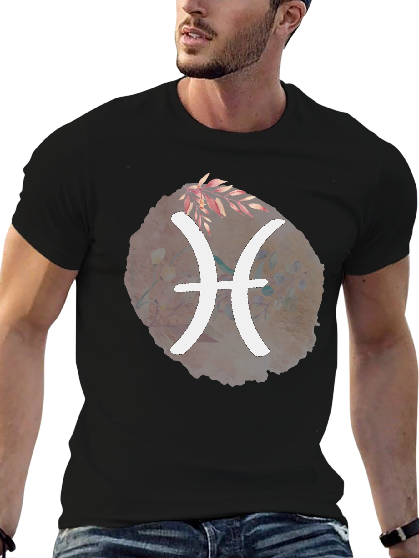 Pisces Zodiac T-Shirt - Unique Floral Design