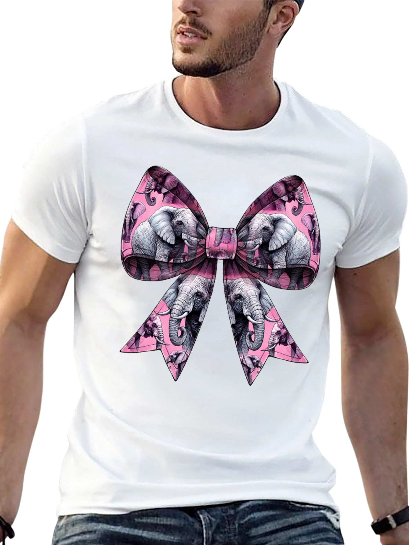Elephant Bow Tie T-Shirt: Unique Graphic Tee