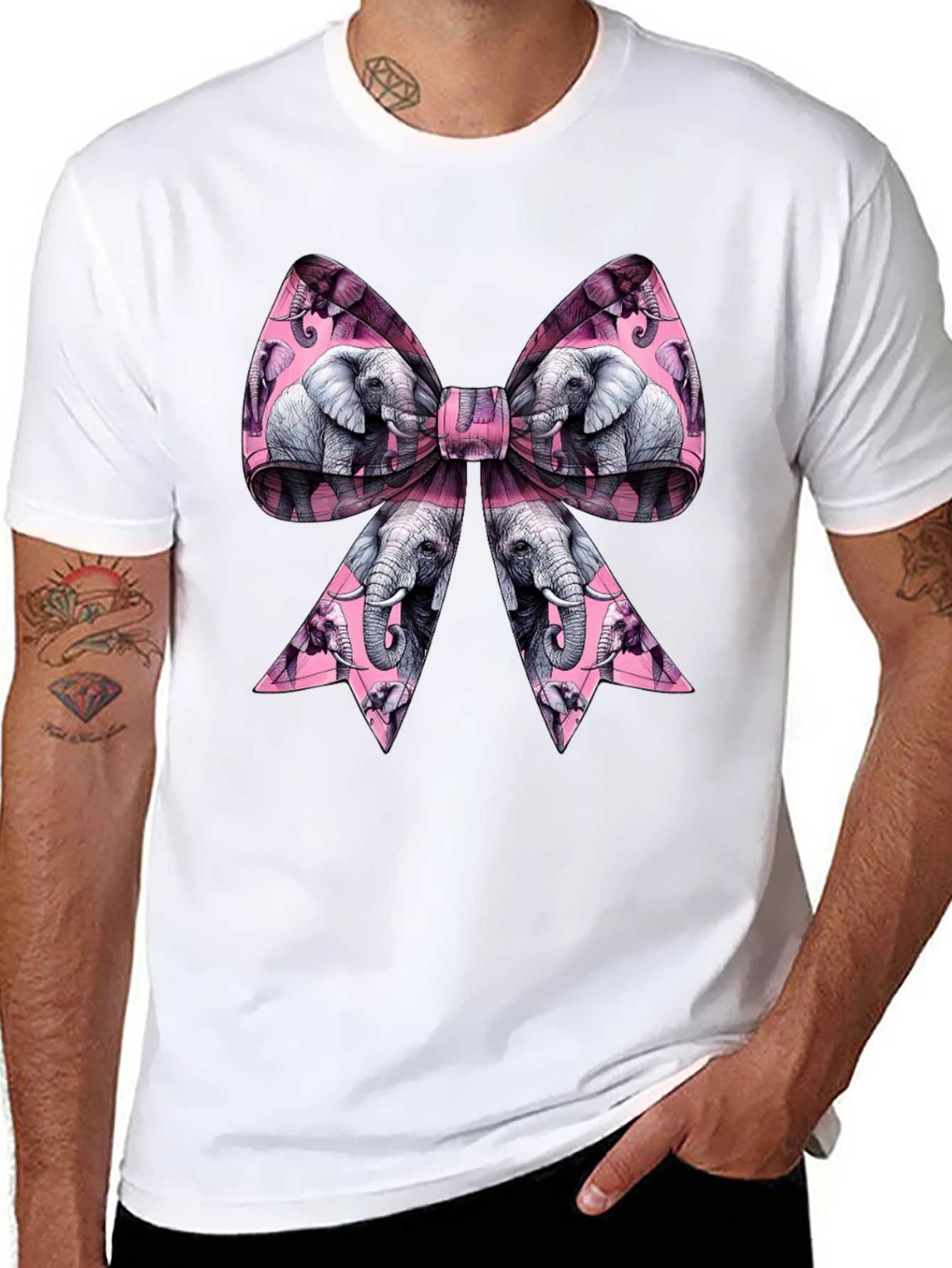 Elephant Bow Tie T-Shirt: Unique Graphic Tee